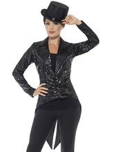 Load image into Gallery viewer, Sequin Tailcoat Jacket, Ladies, Black
