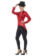 Load image into Gallery viewer, Sequin Tailcoat Jacket, Ladies, Red Alternative View 1.jpg
