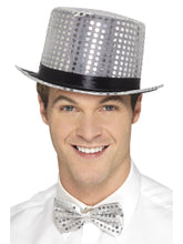 Load image into Gallery viewer, Sequin Top Hat, Silver
