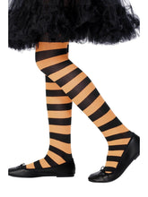Load image into Gallery viewer, Tights, Orange &amp; Black, Age 6-12
