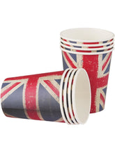 Load image into Gallery viewer, Union Jack Vintage Style Print Paper Cups Alternative 1
