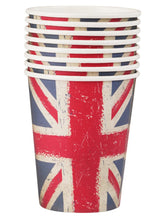 Load image into Gallery viewer, Union Jack Vintage Style Print Paper Cups
