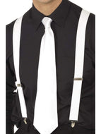 White Elasticated Braces