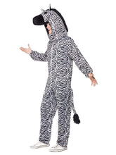 Load image into Gallery viewer, Zebra Costume, with Bodysuit and Hood Alternative View 1.jpg
